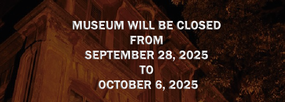 Museum will be closed from September 28, 2025 to October 6, 2025